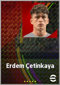 Erdem Çetinkaya eFootball 2026 player card, 68 OVR LWF