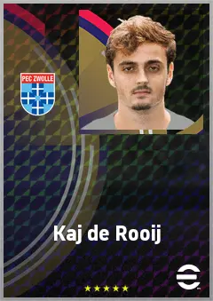 Kaj de Rooij eFootball 2026 player card, 67 OVR LWF