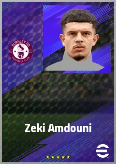 Zeki Amdouni eFootball 2026 player card, 73 OVR CF