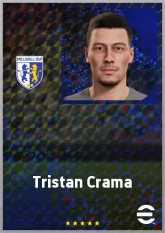 Tristan Crama eFootball 2026 player card, 71 OVR CB