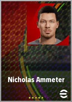 Nicholas Ammeter eFootball 2026 player card, 68 OVR GK