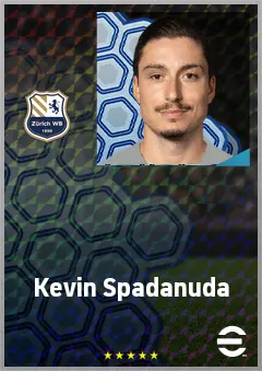 Kevin Spadanuda eFootball 2026 player card, 71 OVR RWF