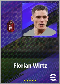 Florian Wirtz eFootball 2026 player card, 80 OVR AMF