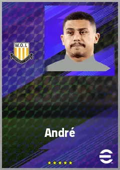 André eFootball 2026 player card, 76 OVR DMF