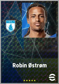 Robin Østrøm eFootball 2026 player card, 69 OVR CB