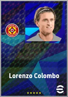 Lorenzo Colombo eFootball 2026 player card, 73 OVR CF