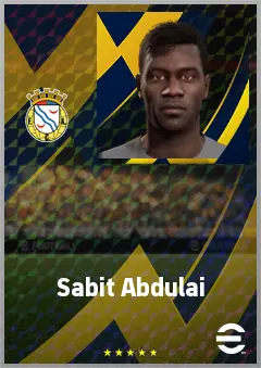 Sabit Abdulai eFootball 2026 player card, 68 OVR DMF