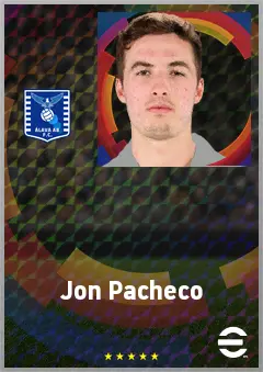 Jon Pacheco eFootball 2026 player card, 74 OVR CB