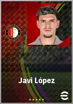 Javi López eFootball 2026 player card, 73 OVR LB