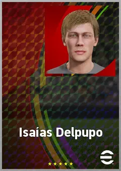 Isaías Delpupo eFootball 2026 player card, 65 OVR AMF