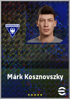 Márk Kosznovszky eFootball 2026 player card, 68 OVR CMF