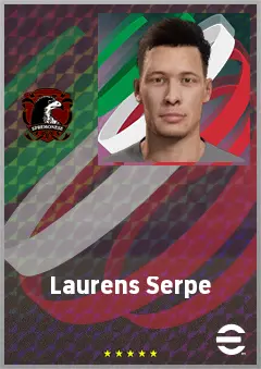Laurens Serpe eFootball 2026 player card, 67 OVR CB