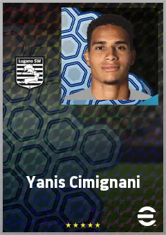 Yanis Cimignani eFootball 2026 player card, 70 OVR LMF