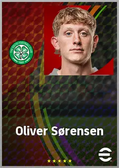 Oliver Sørensen eFootball 2026 player card, 71 OVR CMF