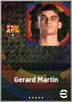 Gerard Martín eFootball 2026 player card, 74 OVR LB