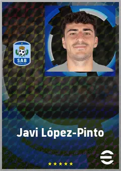 Javi López-Pinto eFootball 2026 player card, 68 OVR LMF