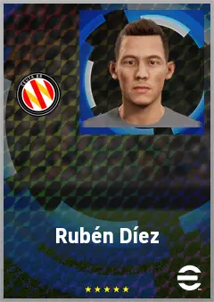 Rubén Díez eFootball 2026 player card, 68 OVR AMF