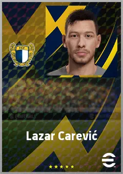Lazar Carević eFootball 2026 player card, 72 OVR GK