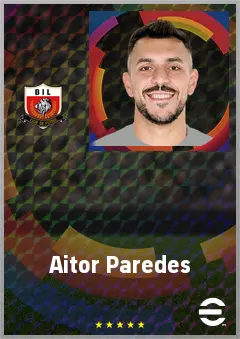 Aitor Paredes eFootball 2026 player card, 76 OVR CB