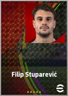 Filip Stuparević eFootball 2026 player card, 68 OVR CF