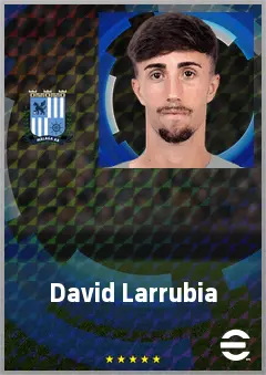 David Larrubia eFootball 2026 player card, 71 OVR RWF