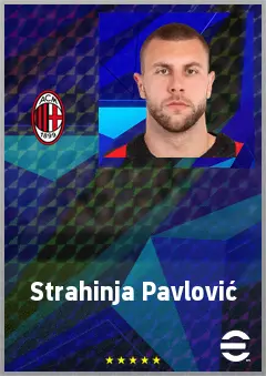 Strahinja Pavlović eFootball 2026 player card, 76 OVR CB