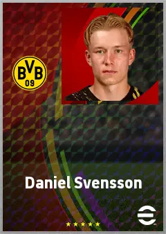 Daniel Svensson eFootball 2026 player card, 74 OVR LB