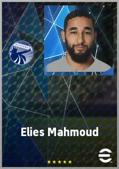 Elies Mahmoud eFootball 2026 player card, 69 OVR RWF
