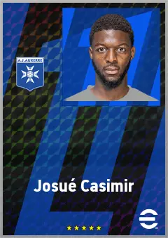 Josué Casimir eFootball 2026 player card, 72 OVR RWF