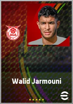 Walid Jarmouni eFootball 2026 player card, 65 OVR CF