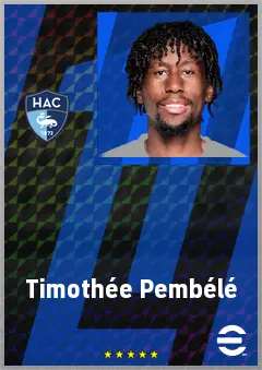 Timothée Pembélé eFootball 2026 player card, 70 OVR RB