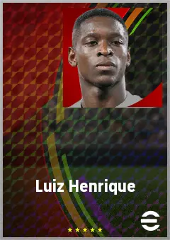 Luiz Henrique eFootball 2026 player card, 78 OVR RWF