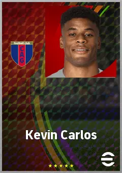 Kevin Carlos eFootball 2026 player card, 72 OVR CF