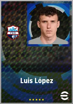 Luis López eFootball 2026 player card, 68 OVR GK