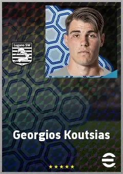 Georgios Koutsias eFootball 2026 player card, 68 OVR CF