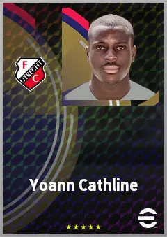 Yoann Cathline eFootball 2026 player card, 72 OVR LWF