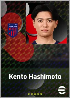 Hashimoto Kento eFootball 2026 player card, 68 OVR LB