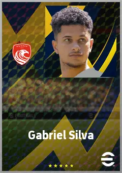 Gabriel Silva eFootball 2026 player card, 75 OVR LWF