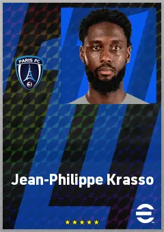 Jean-Philippe Krasso eFootball 2026 player card, 73 OVR CF