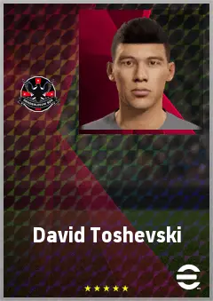 David Toshevski eFootball 2026 player card, 68 OVR CF