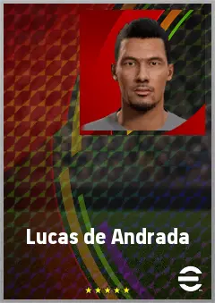 Lucas de Andrada eFootball 2026 player card, 55 OVR CF