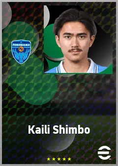 Shimbo Kaili eFootball 2026 player card, 68 OVR LWF