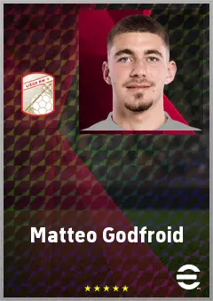 Matteo Godfroid eFootball 2026 player card, 64 OVR GK