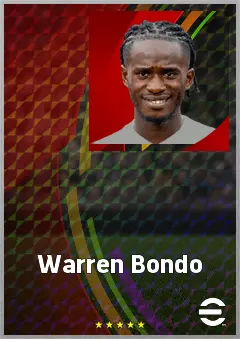 Warren Bondo eFootball 2026 player card, 70 OVR CMF