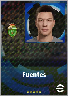 Fuentes eFootball 2026 player card, 71 OVR CF