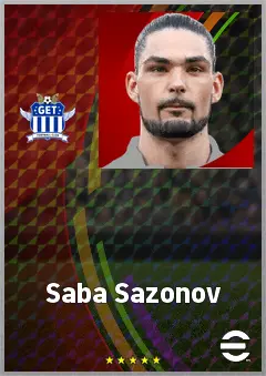 Saba Sazonov eFootball 2026 player card, 70 OVR CB