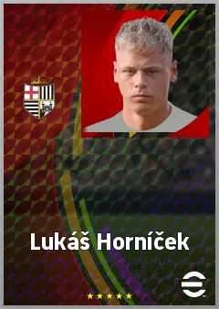 Lukáš Horníček eFootball 2026 player card, 74 OVR GK