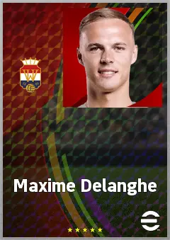 Maxime Delanghe eFootball 2026 player card, 69 OVR GK