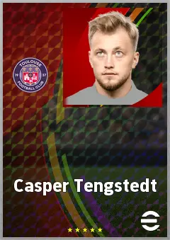 Casper Tengstedt eFootball 2026 player card, 73 OVR CF