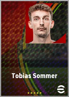 Tobias Sommer eFootball 2026 player card, 66 OVR DMF